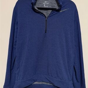 Nike Men's Zip-Up Blue Sweater
